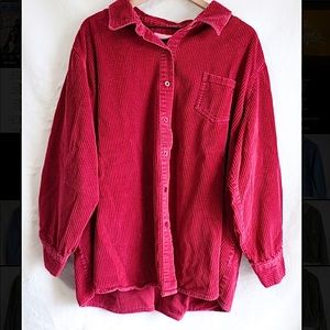 Oversized corduroy button up shirt/jacket